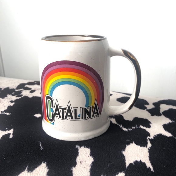 Vintage Catalina California Rainbow Graphic Mug